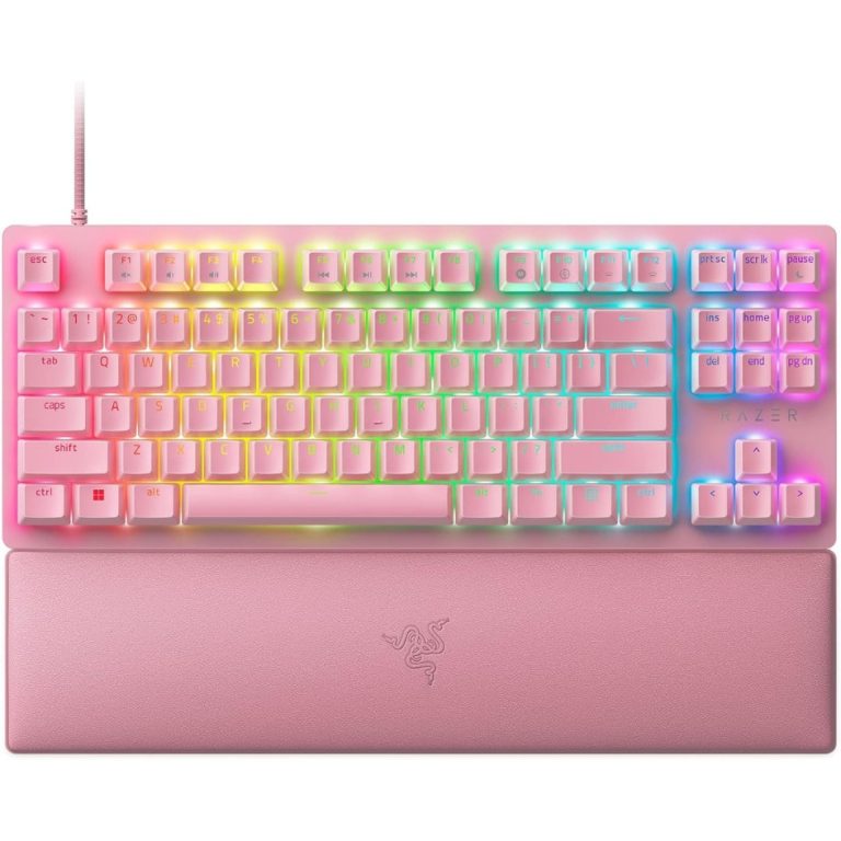 Razer Huntsman V2 Tenkeyless Linear Red Optical Switch RGB En Quartz Pink