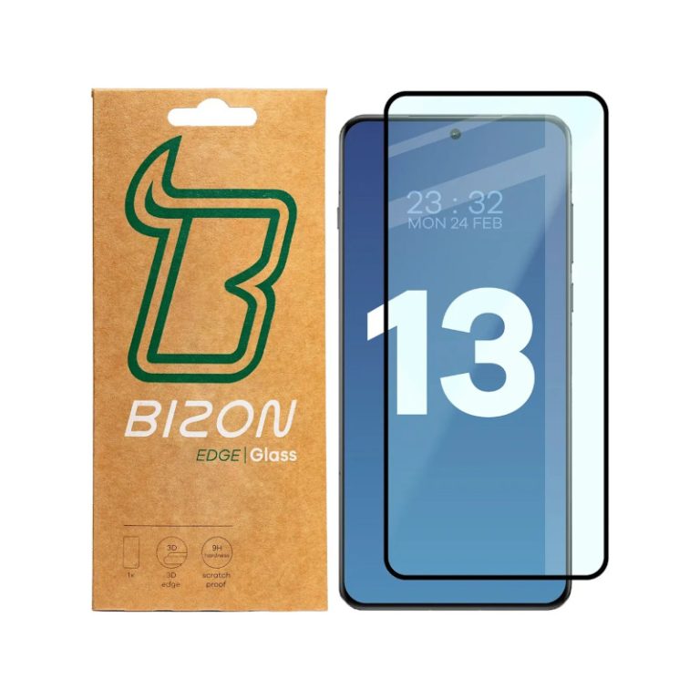 Bizon Glass Edge 3D OnePlus 13 Black Frame
