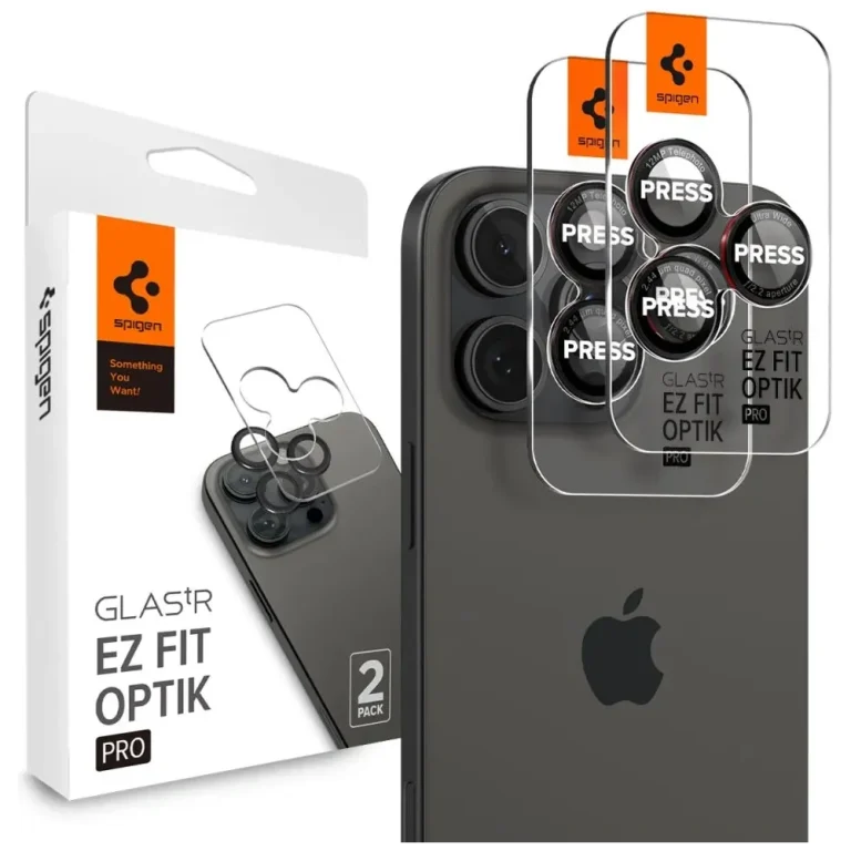 Spigen Optik Pro Camera Protector iPhone iPhone 14 Pro / Pro Max / 15 Pro / Pro Max / 16 Pro / 16 Pro Max Black [2 Pack]