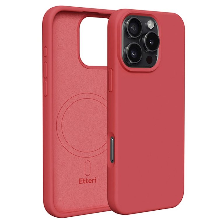 iPhone 16 Pro Etteri Silicone Mag Case Rasberry