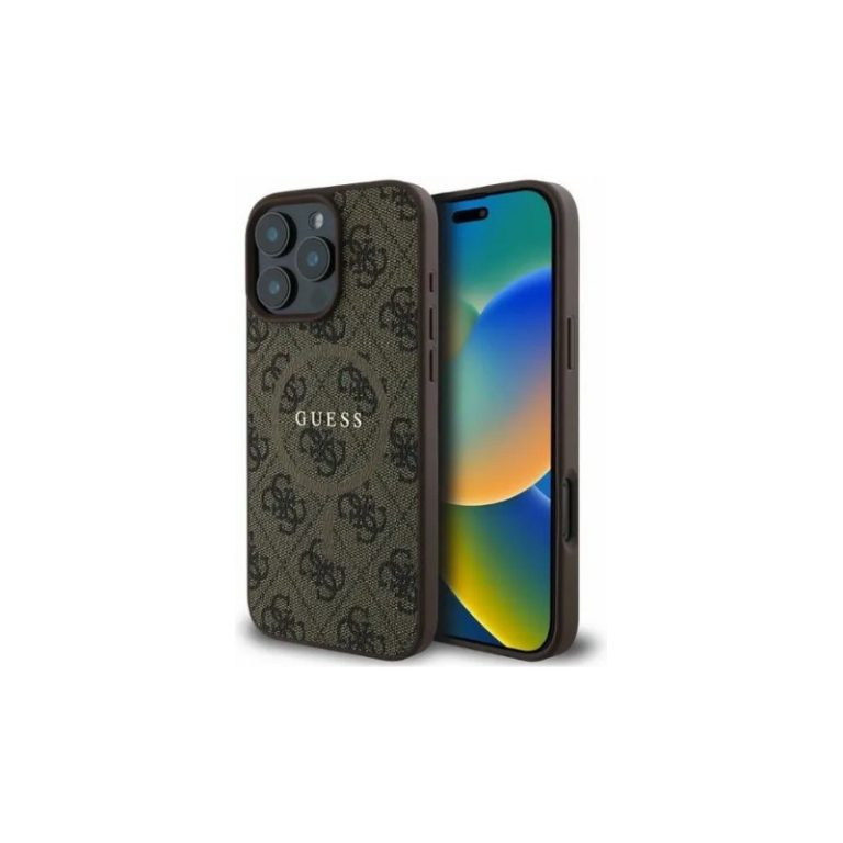 Guess iPhone 16 Pro Max Ring Classic Logo MagSafe Brown