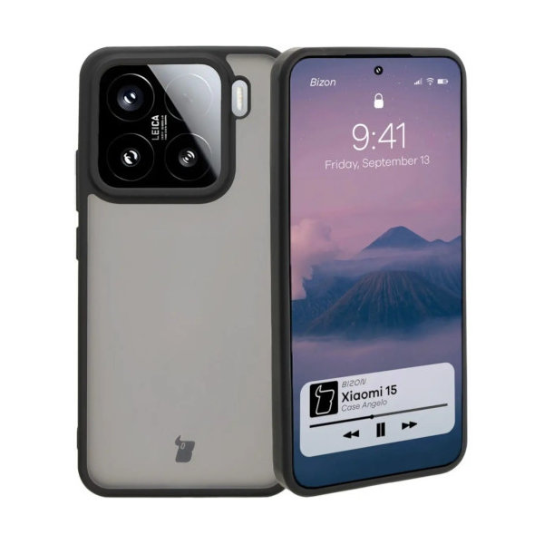Bizon Case Angelo Xiaomi 15 tinted with a black frame