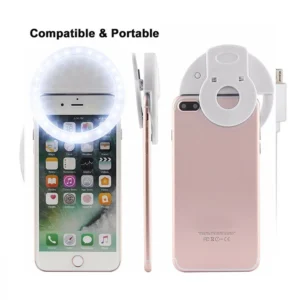 Rechargeable Selfie Ring Light 3,3″/8,5cm White
